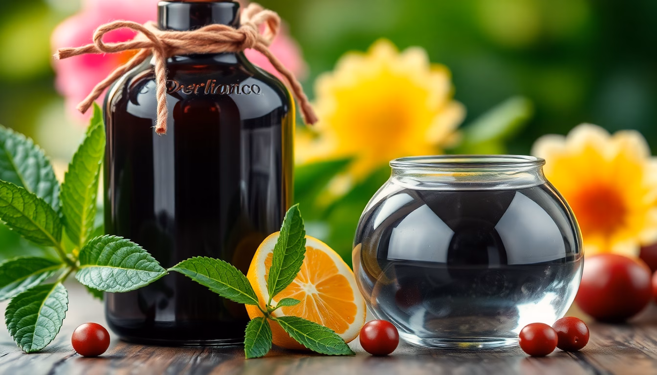 Balsamico-Essig tropft auf frische Erdbeeren