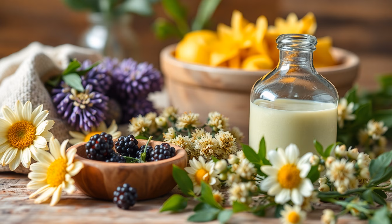 Frische Kräuter in Holzkiste auf Küchentheke