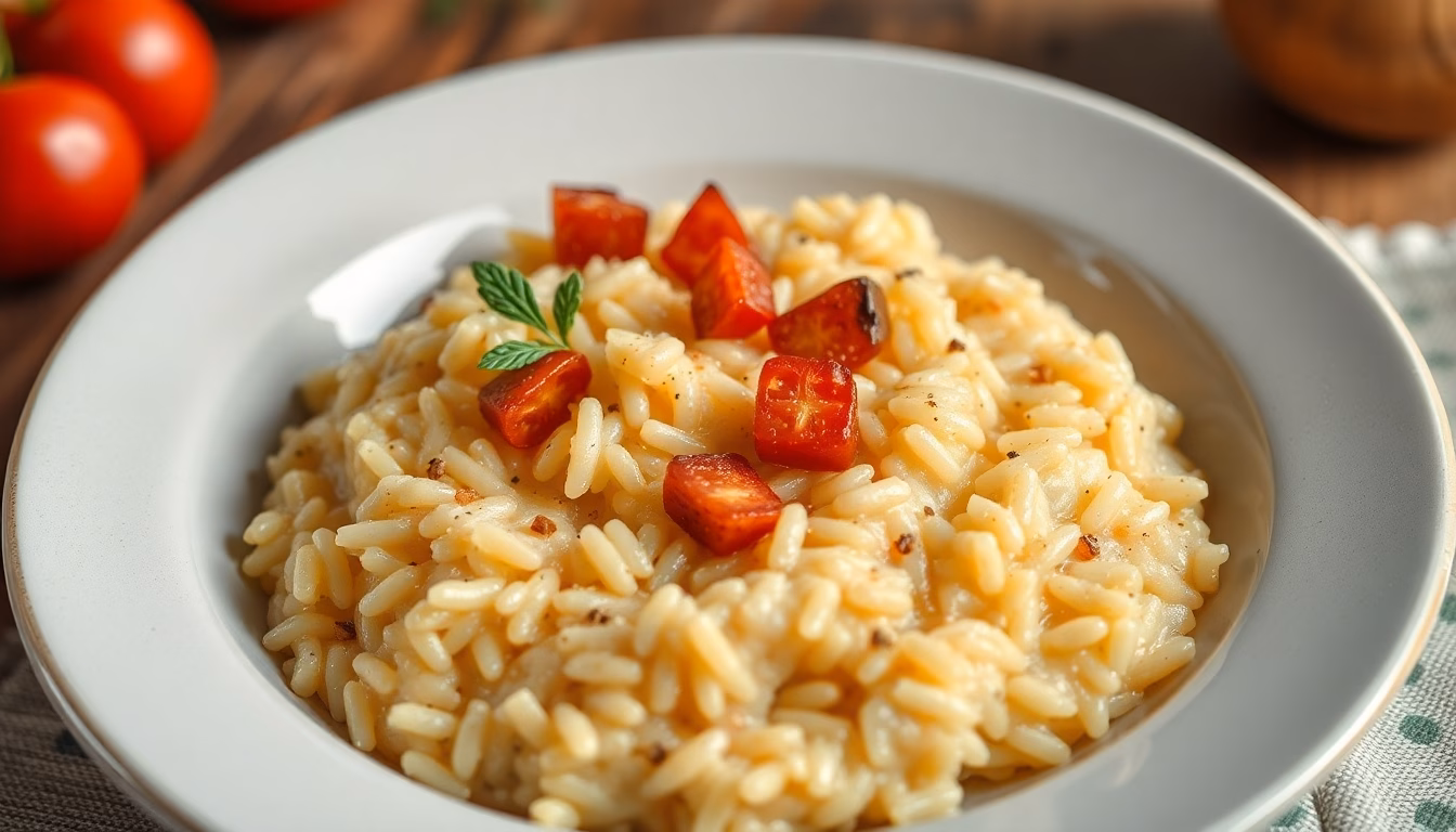 Cremiges Risotto mit Parmesan und Kräutern