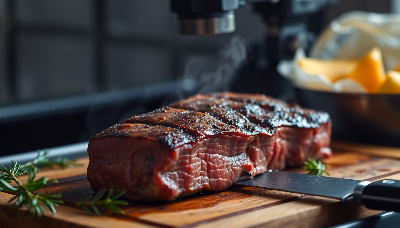 Saftiger Rinderbraten nach dem Backen