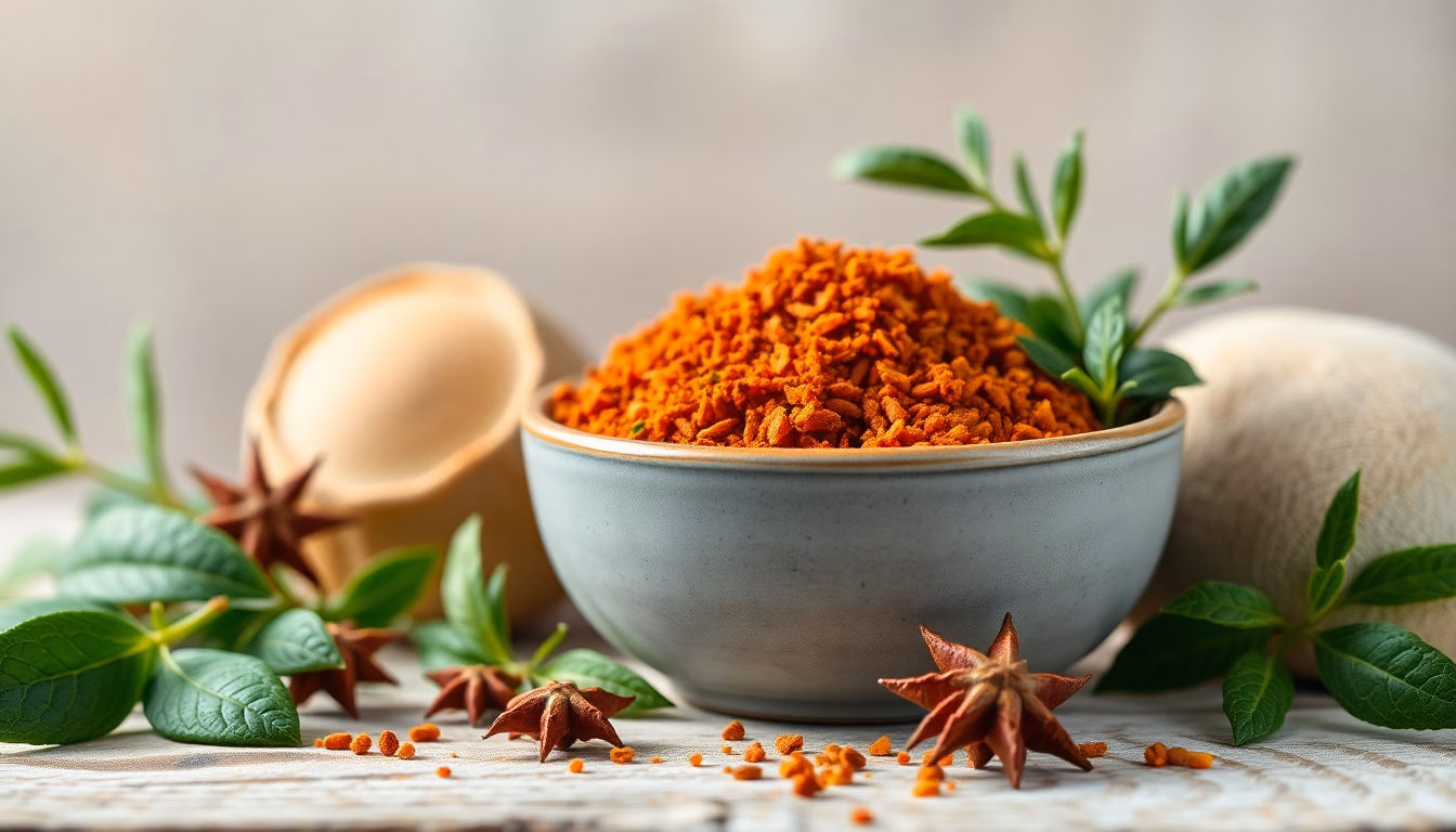 Hand streut Gewürze in Mühle für mehr Aroma