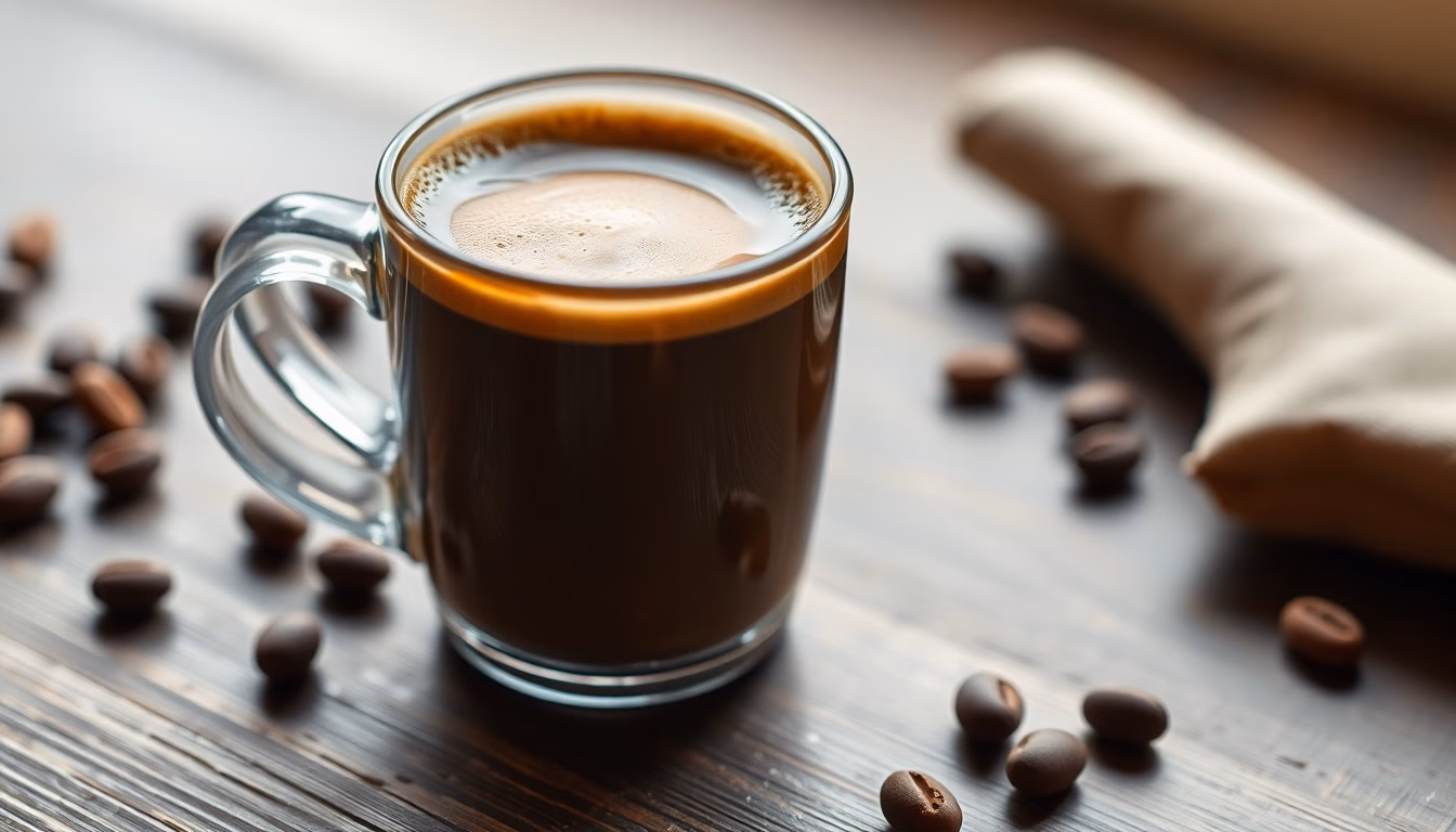 Perfekter Kaffee mit Kaffeebohnen und Waage