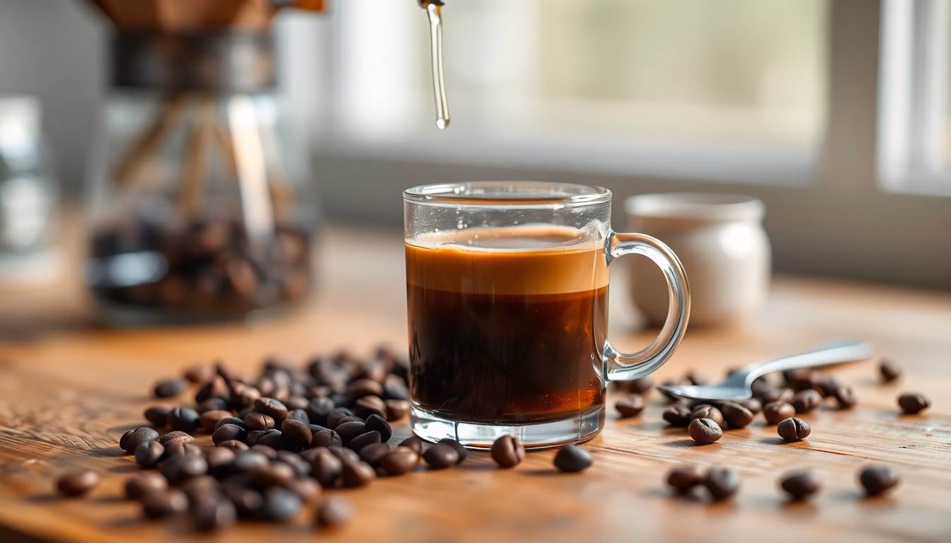 Dampfende Tasse Kaffee mit Milchschaum