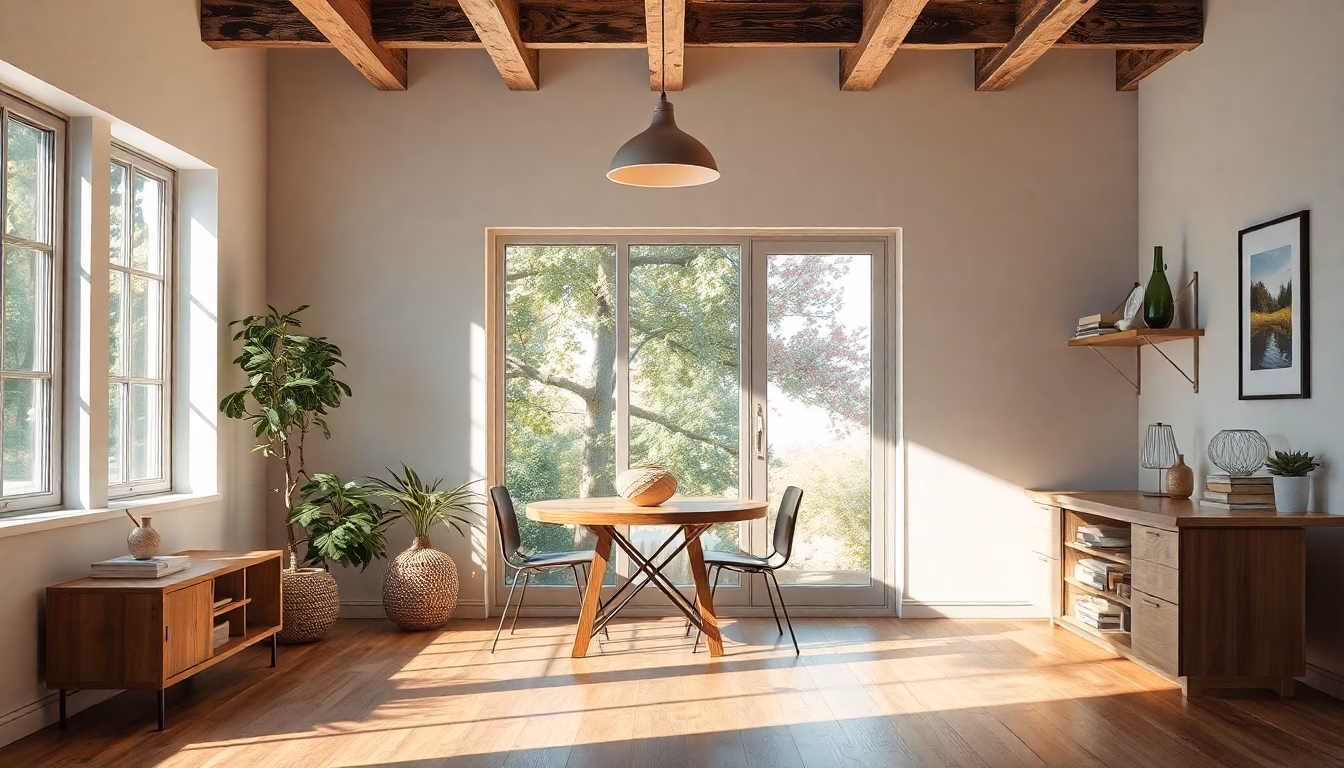 Gemütliches Wohnzimmer mit variabler Beleuchtung