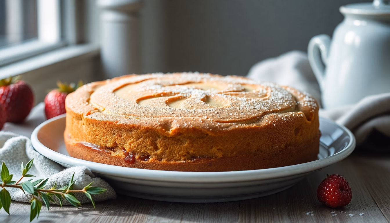 Saftiger Kuchen nach dem Anschneiden