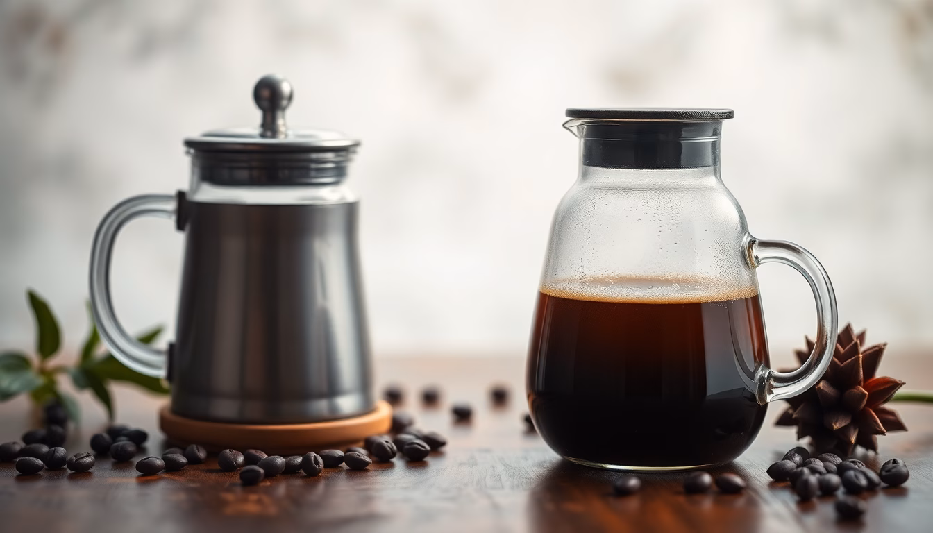 Warme Kaffeetasse auf stilvollem Heizkissen